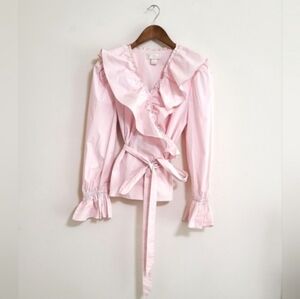 Rachel Parcell Ruffle Wrap Top in Pink Ballerina